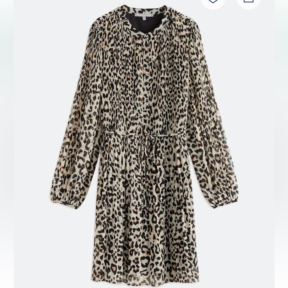 Daniel Rainn Isabella Leopard Print Long Sleeve Dress. NWT.  Size XL